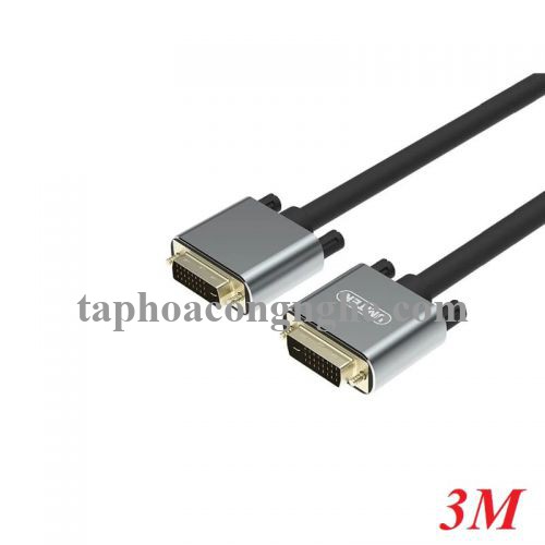 Unitek 95547 Y-C209DGY 24+1 dây tròn 3M Màu Xám Cáp 2 đầu DVI 30095547